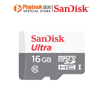 SanDisk Ultra 16GB/32GB/64GB/128GB MicroSDHC MicroSDXC UHS-I MicroSD Card Memory Card - White/Grey
