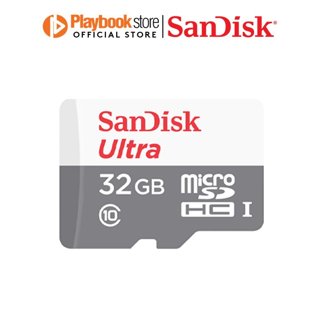 SanDisk Ultra 16GB/32GB/64GB/128GB MicroSDHC MicroSDXC UHS-I MicroSD Card Memory Card - White/Grey