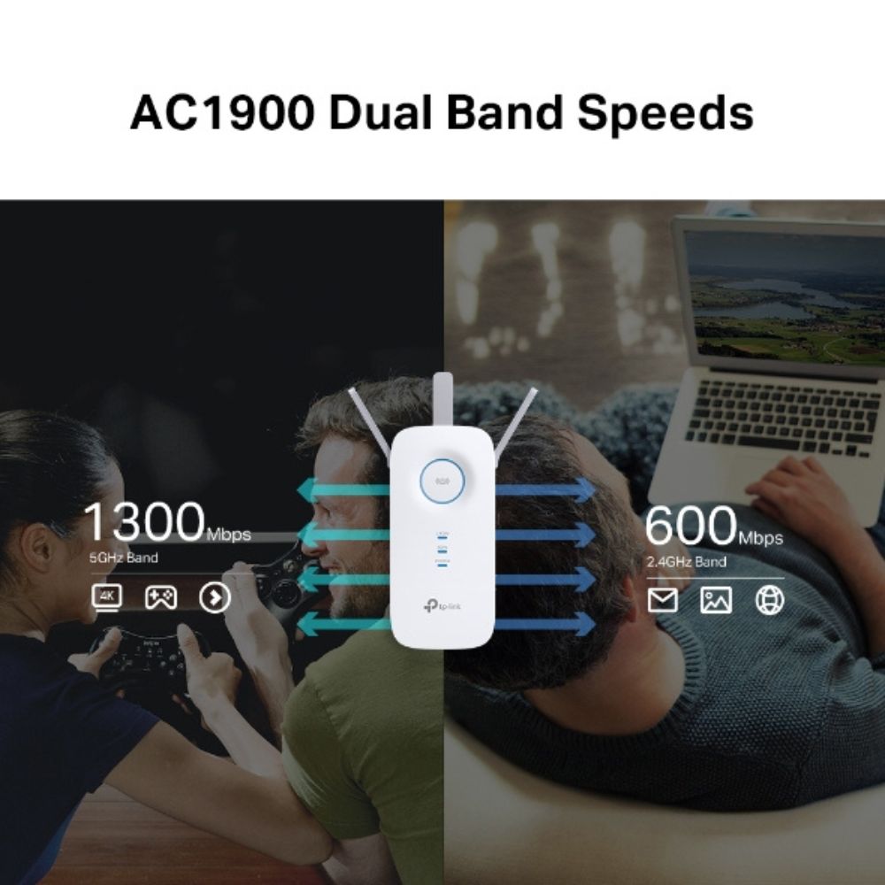 TP-Link RE550 AC1900 One Mesh Dual Band Wi-Fi Range Extender TP-Link RE550 AC1900 Wi-Fi Range Extender Range Extender TP-Link PLAYBOOKSTORE 6935364072469 6935364072469