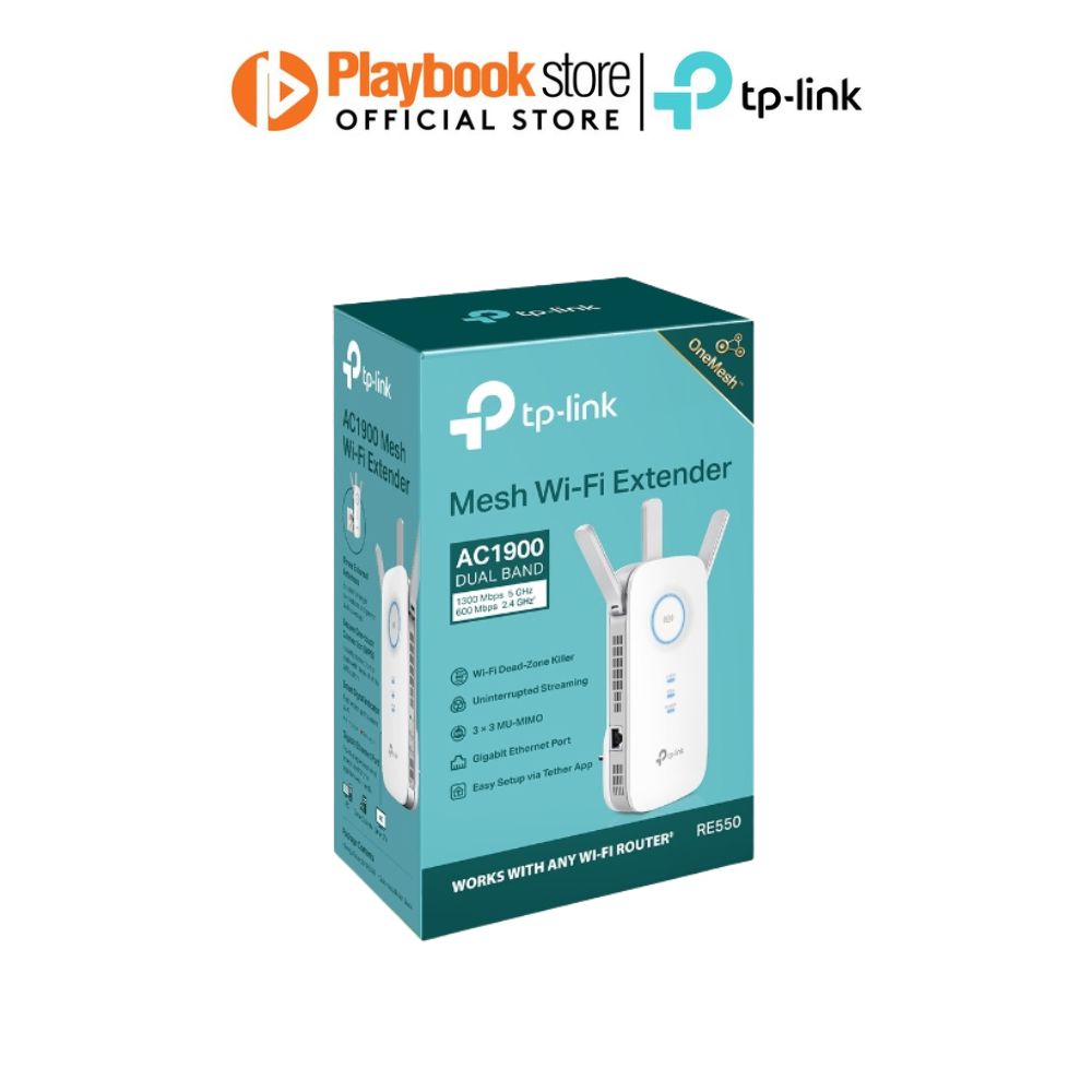 TP-Link RE550 AC1900 One Mesh Dual Band Wi-Fi Range Extender TP-Link RE550 AC1900 Wi-Fi Range Extender Range Extender TP-Link PLAYBOOKSTORE 6935364072469 6935364072469
