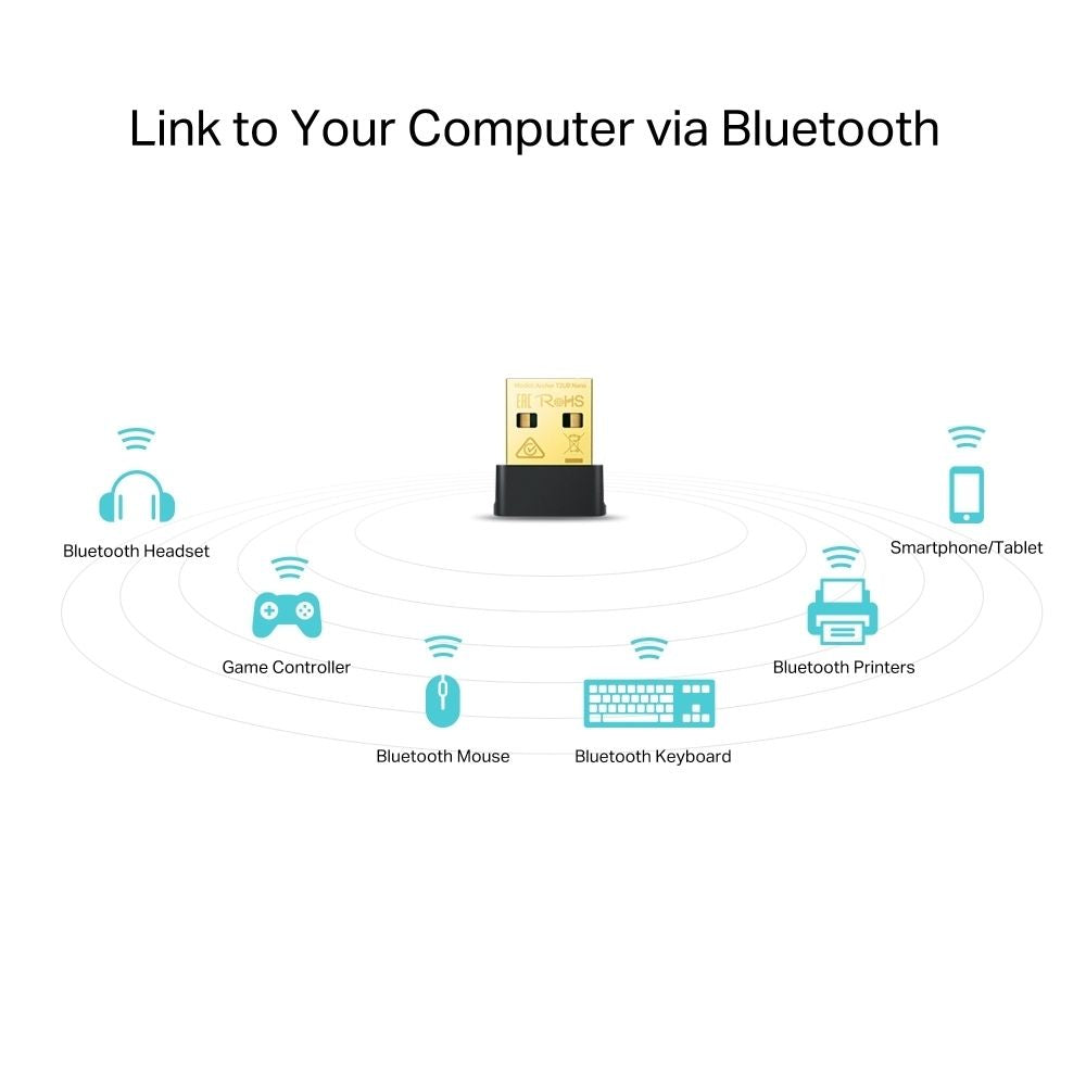 TP-Link Archer T2UB Nano AC600 Wi-Fi Bluetooth 4.2 Wireless USB Adapter - PLAYBOOKSTORE -  - 
