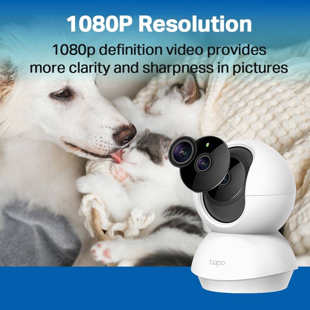 TP-Link Tapo TC70 2MP 360 Pan/Tilt Indoor IP Camera Night Vision Motion Detection Two-Way Audio - PLAYBOOKSTORE -  - 