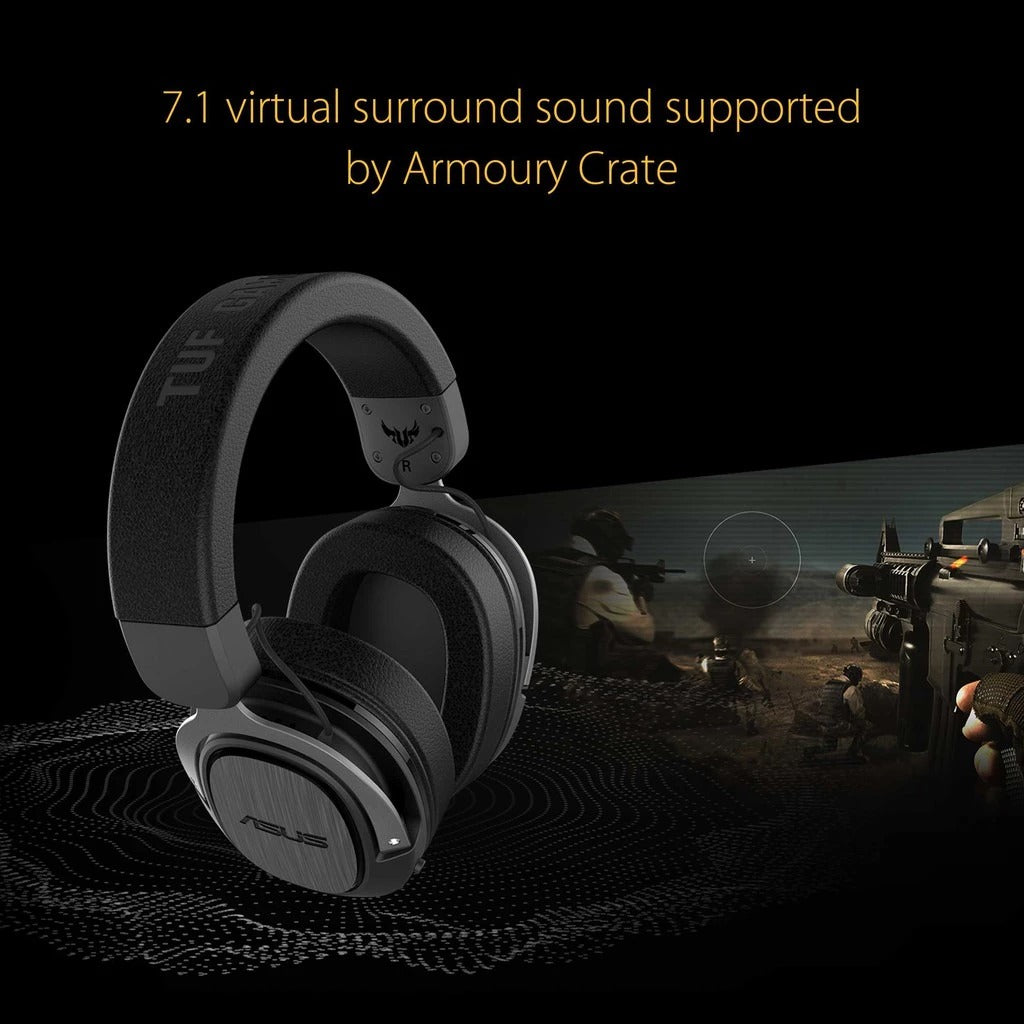 Asus TUF Gaming H3 Featuring 7.1 Surround Sound Deep Bass Wireless Headset
