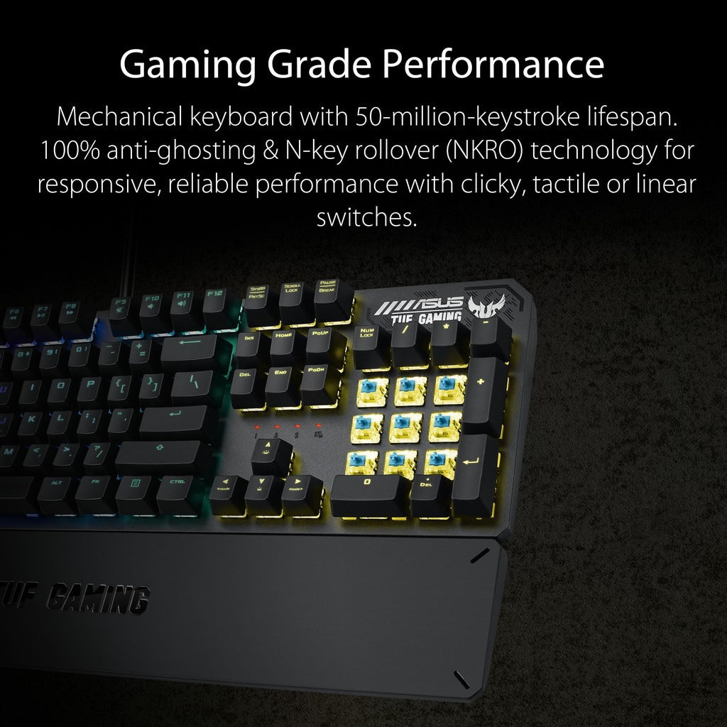Asus TUF Gaming K3 Mechanical Switch Wired RGB Keyboard With Aura Sync Lighting