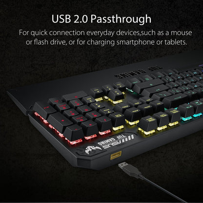 Asus TUF Gaming K3 Mechanical Switch Wired RGB Keyboard With Aura Sync Lighting