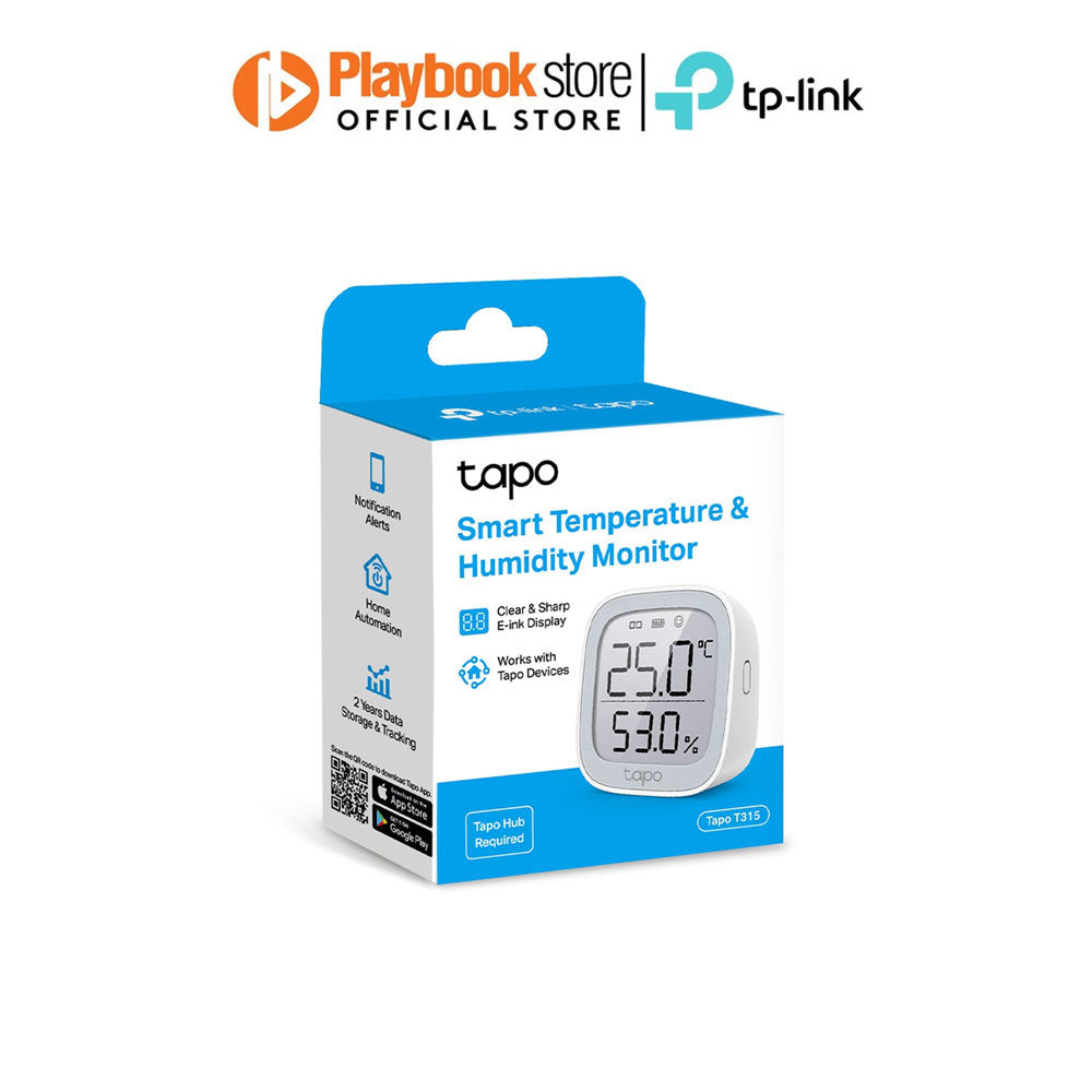 Tp-Link Tapo T315 Real-Time Accurate Monitoring Smart Temperature Humidity Monitor (Hub Required)