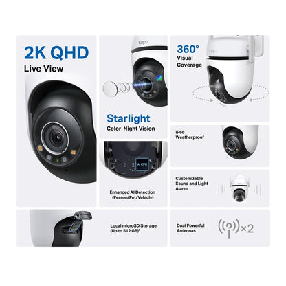 TP-Link Tapo C520WS Outdoor Pan/Tilt CCTV Security Wi-Fi Camera
