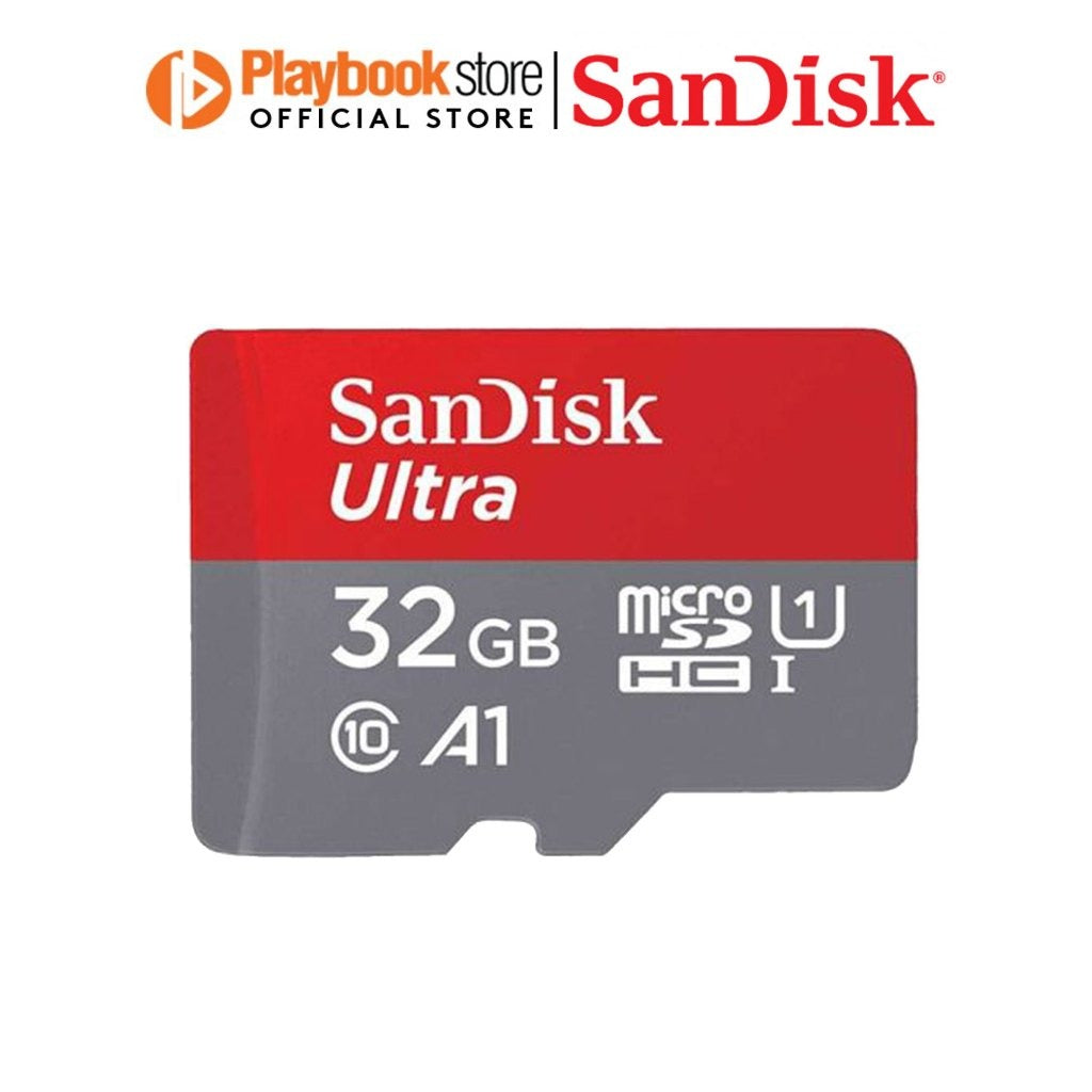 SanDisk Ultra 16GB/32GB/64GB/128GB MicroSDHC MicroSDXC UHS-I MicroSD Card Memory Card - Red/Grey
