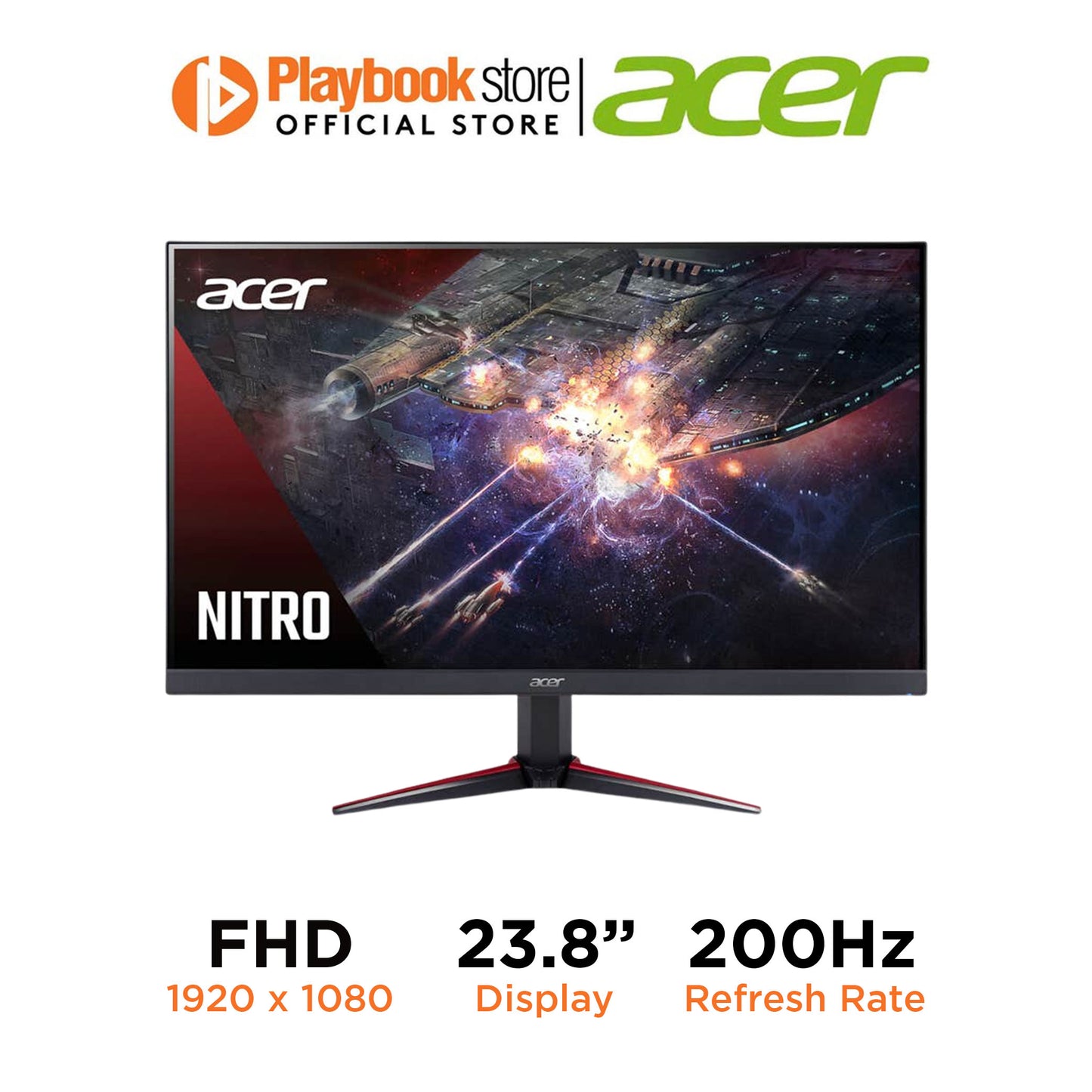 Acer Nitro VG0 VG240Y X1BMIIPX 23.8" FHD 1920x1080 IPS Technology 1ms 200Hz Gaming Monitor