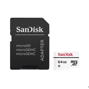 The Playbook Store - SanDisk High Endurance 64GB micro SDXC Card with Adapter Speed Up to 100MB/s (SDSDQQ-064G-G46A)